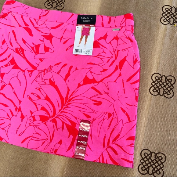 Rafaella NWT! Ladies Stretch Skort With Pockets In Carmine Rose Size XL - Picture 4 of 13